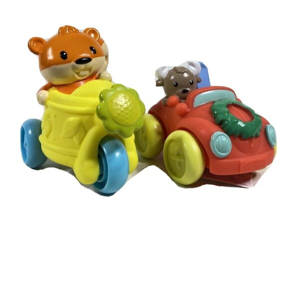 Infantino Speedster Cars Squirrel & Moose Go Gaga 2 Cars - Picture 1 of 16
